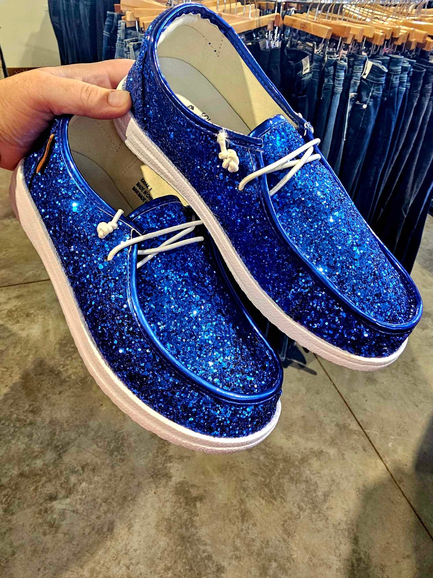 Blue Glitter Sneakers