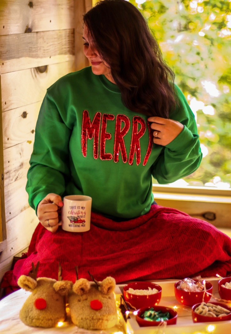 Merry Crewneck Sweatshirt -Green