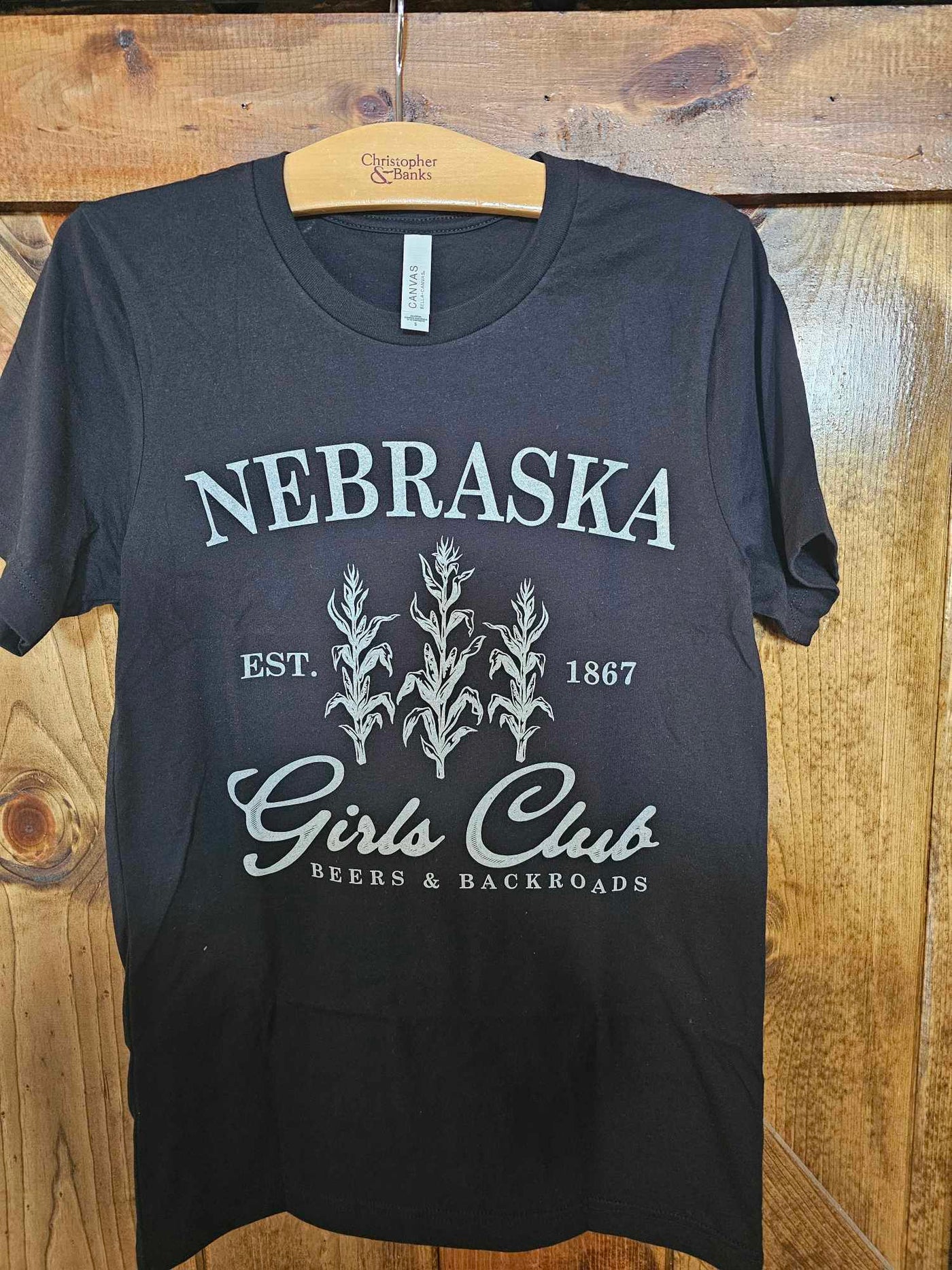 Nebraska Girls Club Black T