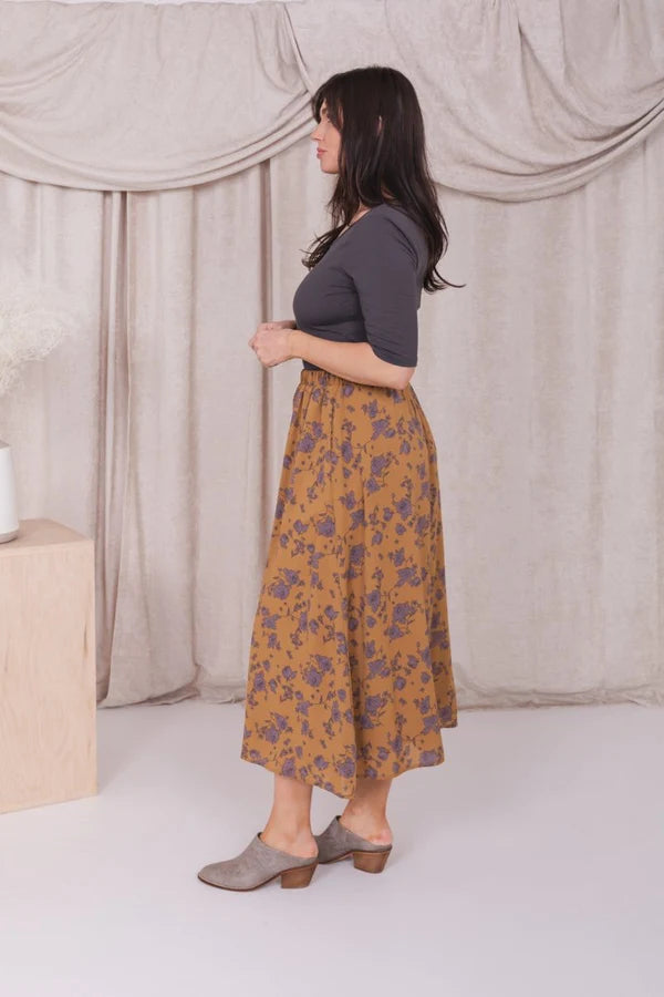 Rose Gold Midi Skirt