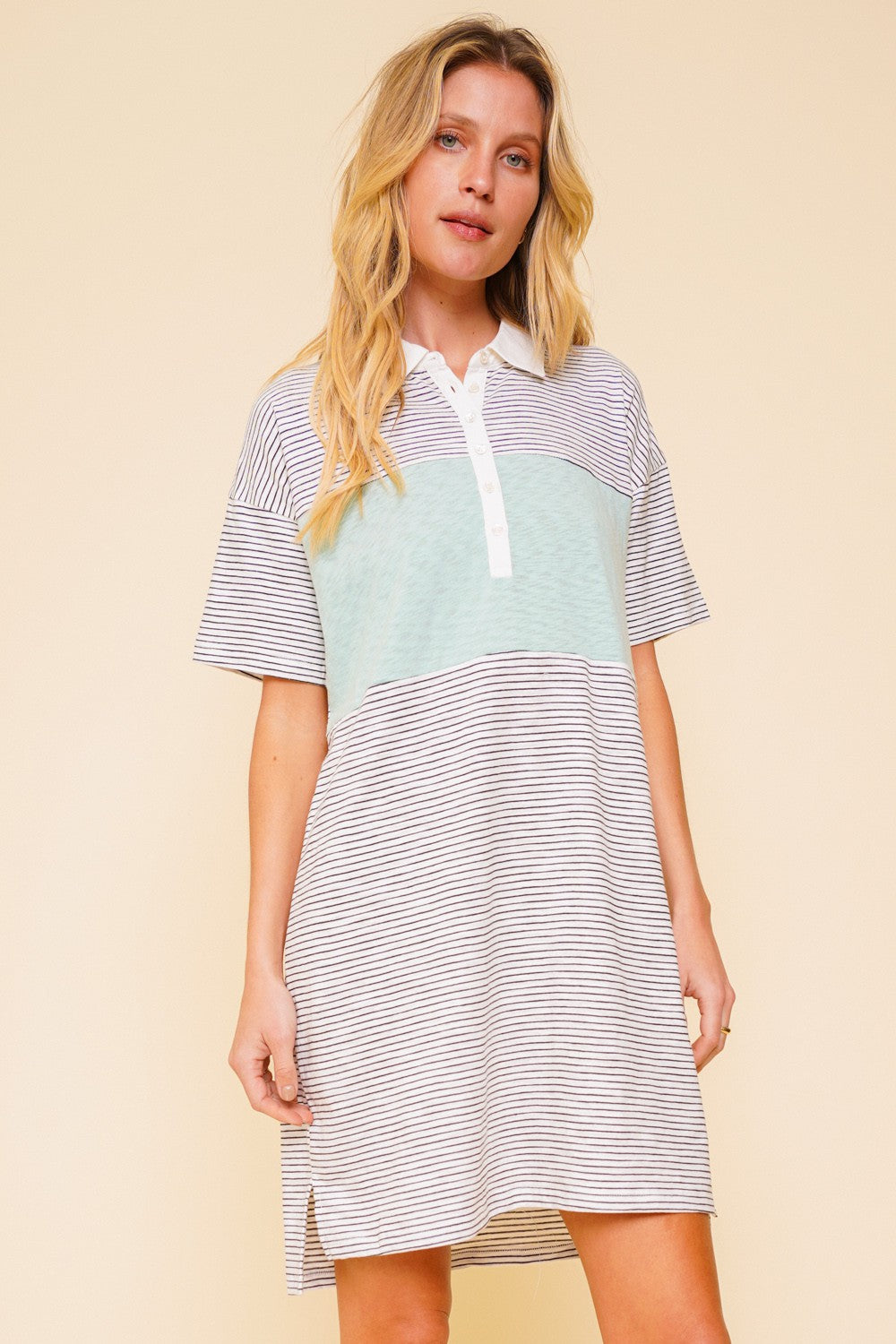 Color block t shirt dress online