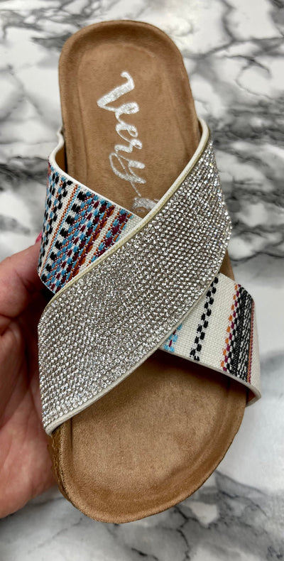 Aztec Glitter Sandals