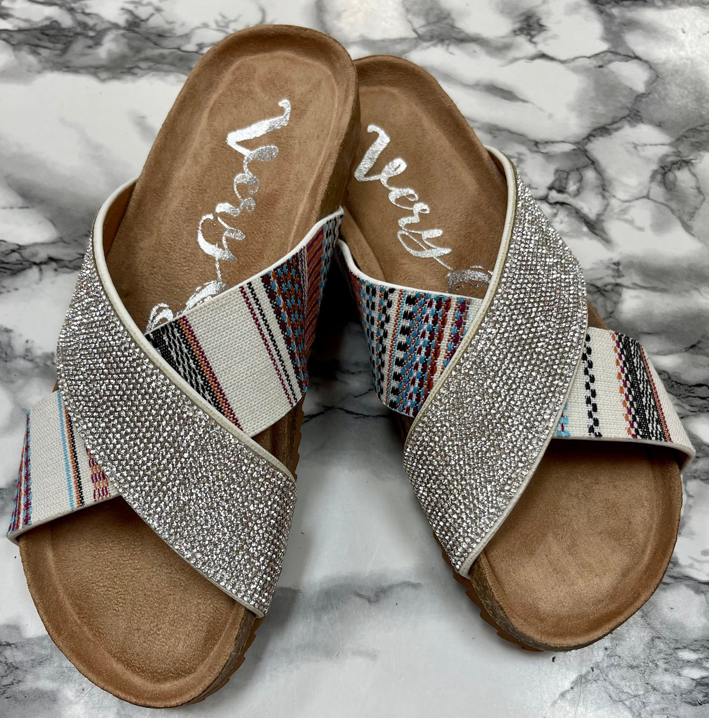 Aztec Glitter Sandals