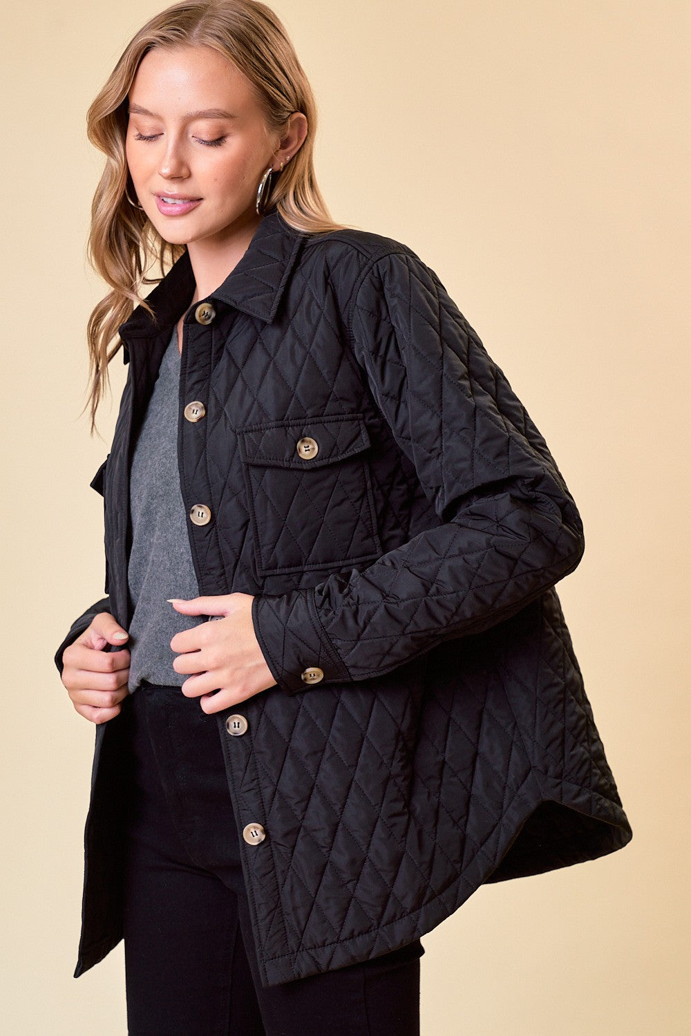 Quilted Shirt Jacket