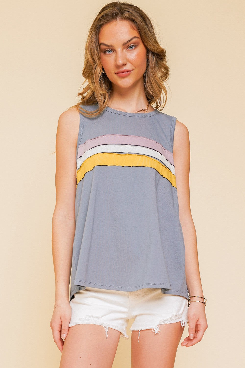 Color Block Stripe Tank