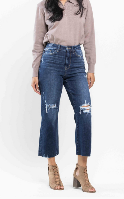 High Waisted Destroy Croy Wide Leg Judy Blues