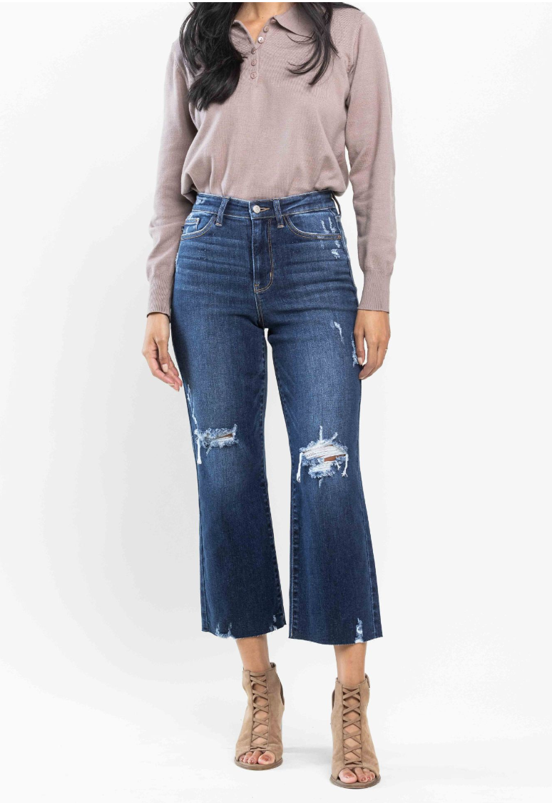 High Waisted Destroy Croy Wide Leg Judy Blues