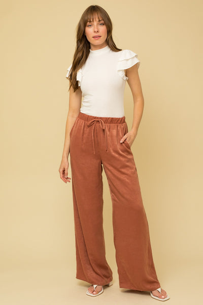 Velvet Wide Leg Pants