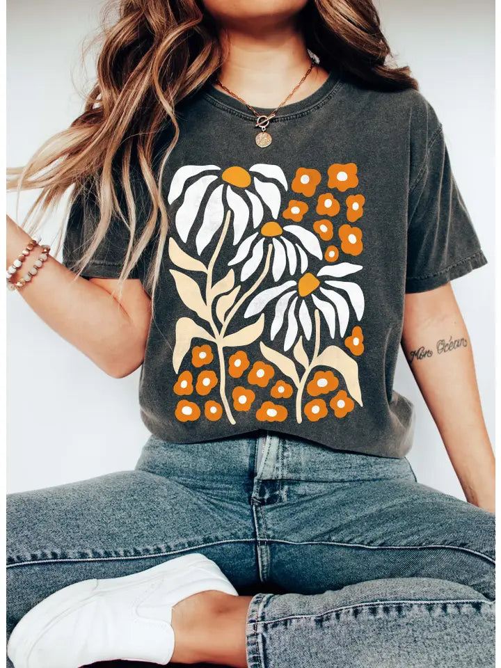 Boho Botanical Daisy T-Shirt