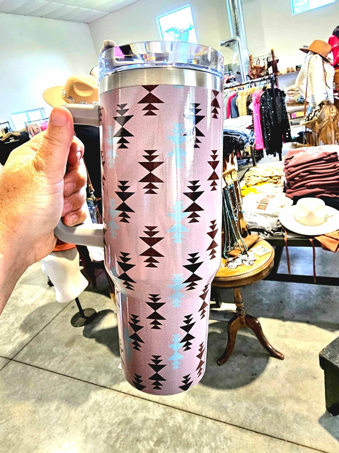 Tumbler - Brown Aztec