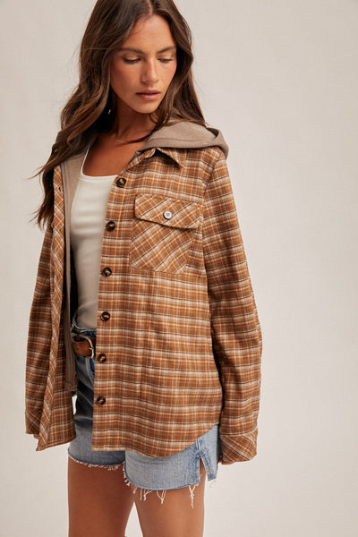 Button Down Plaid Jacket