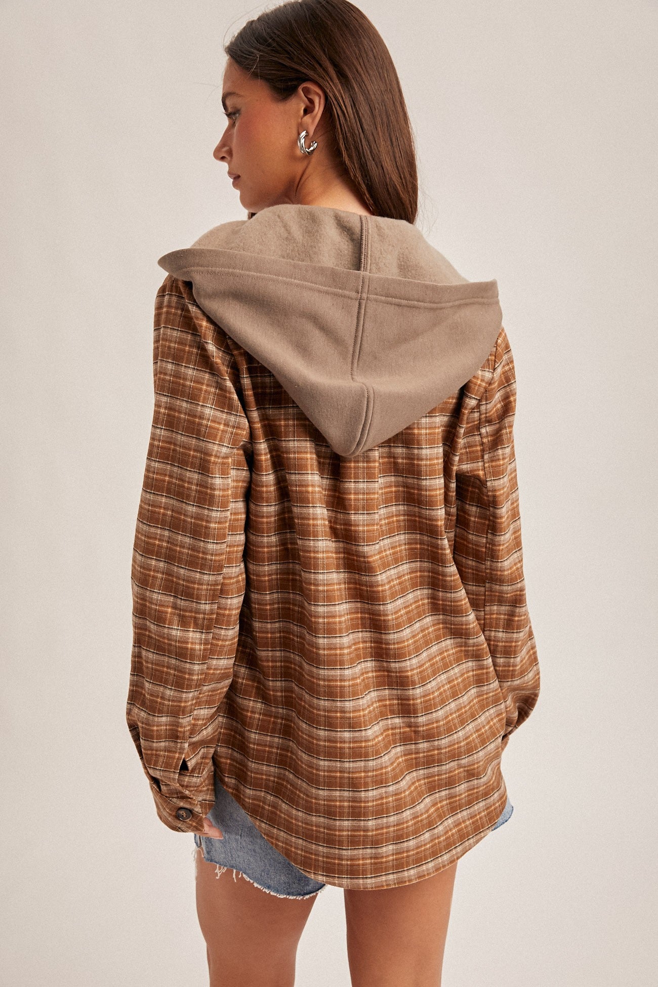 Button Down Plaid Jacket