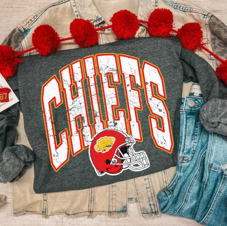 Chiefs Football Helmet Sweatshirt