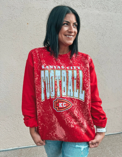 Kansas City Football Red Splatter