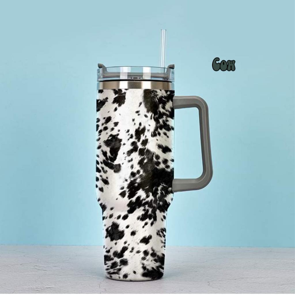 Black and White Cow Tumbler