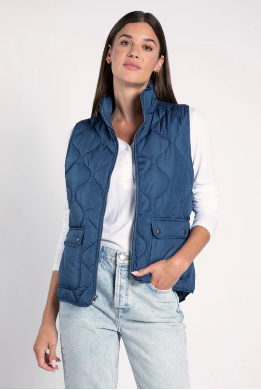 Thread and Supply Denver Vest-Deep Blue