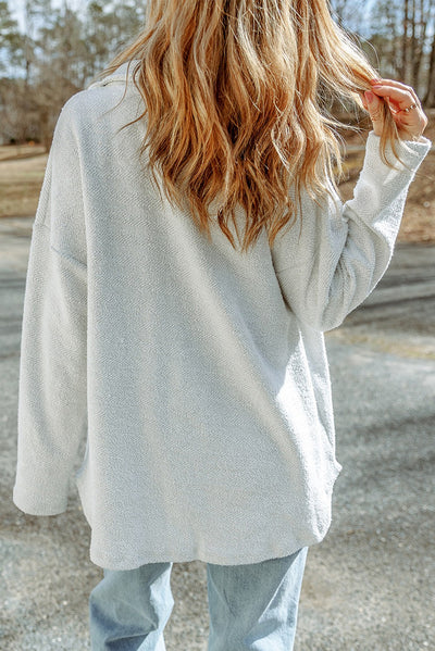 Gray Knit Shacket