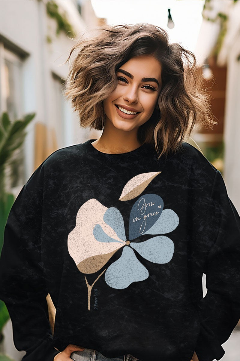 Grow In Grace Black Sweatshirt
