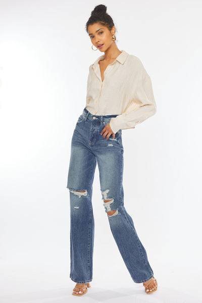 Kancan 90's Wide Leg Flare Jeans