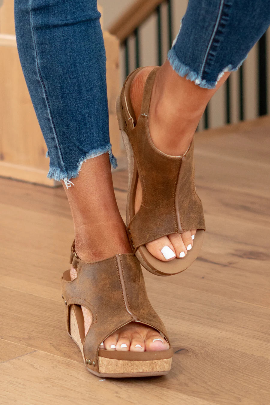 Tan Wedge