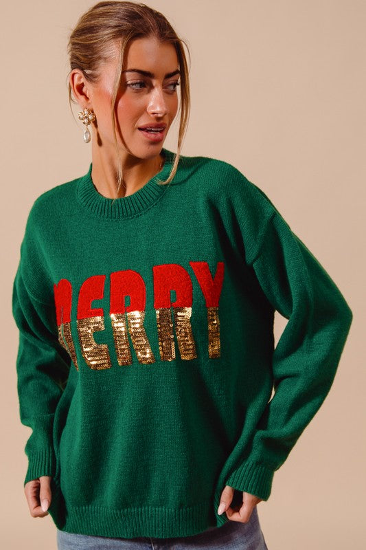 Merry Sequin Sweater