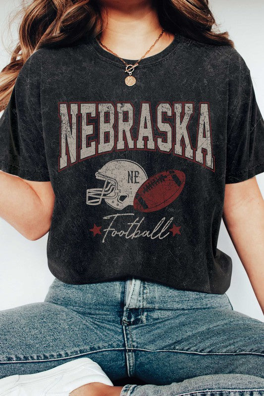 Nebraska Football Mineral Wash T