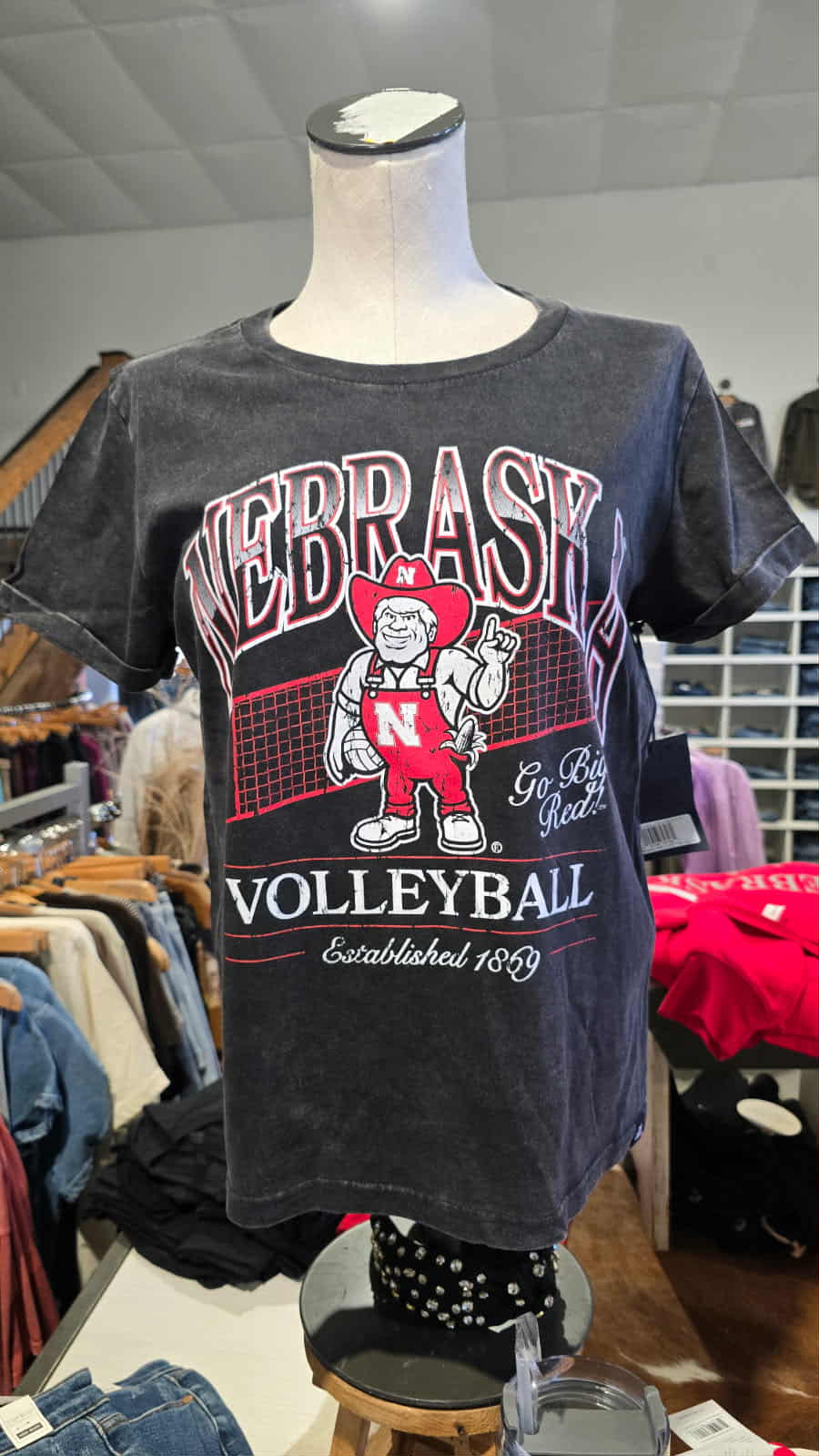Nebraska Volleyball T-Shirt Black