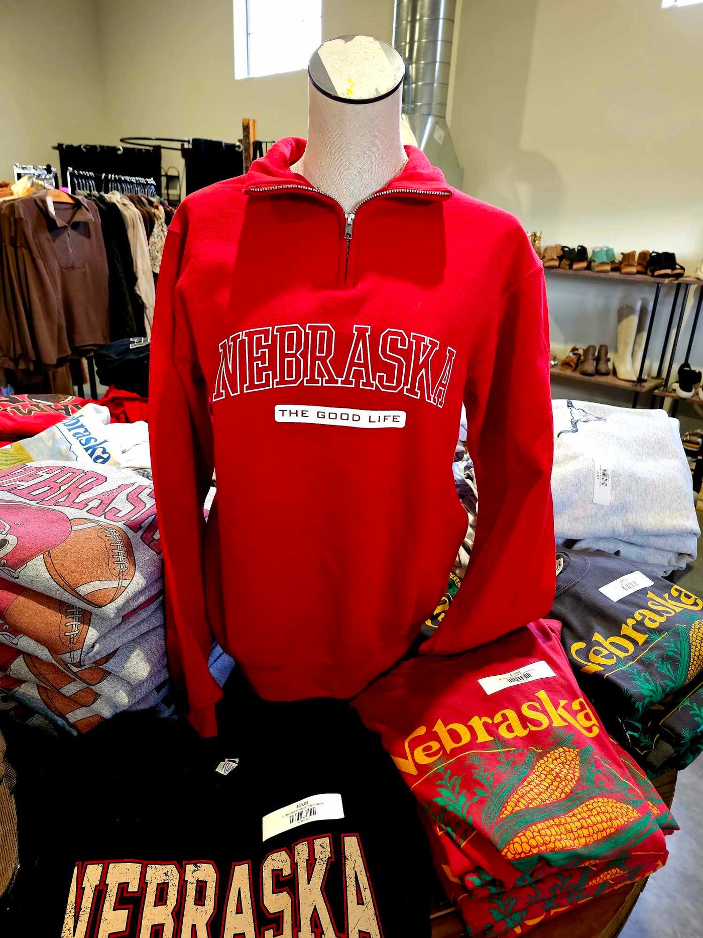 Nebraska The Good Life Quarter Zip