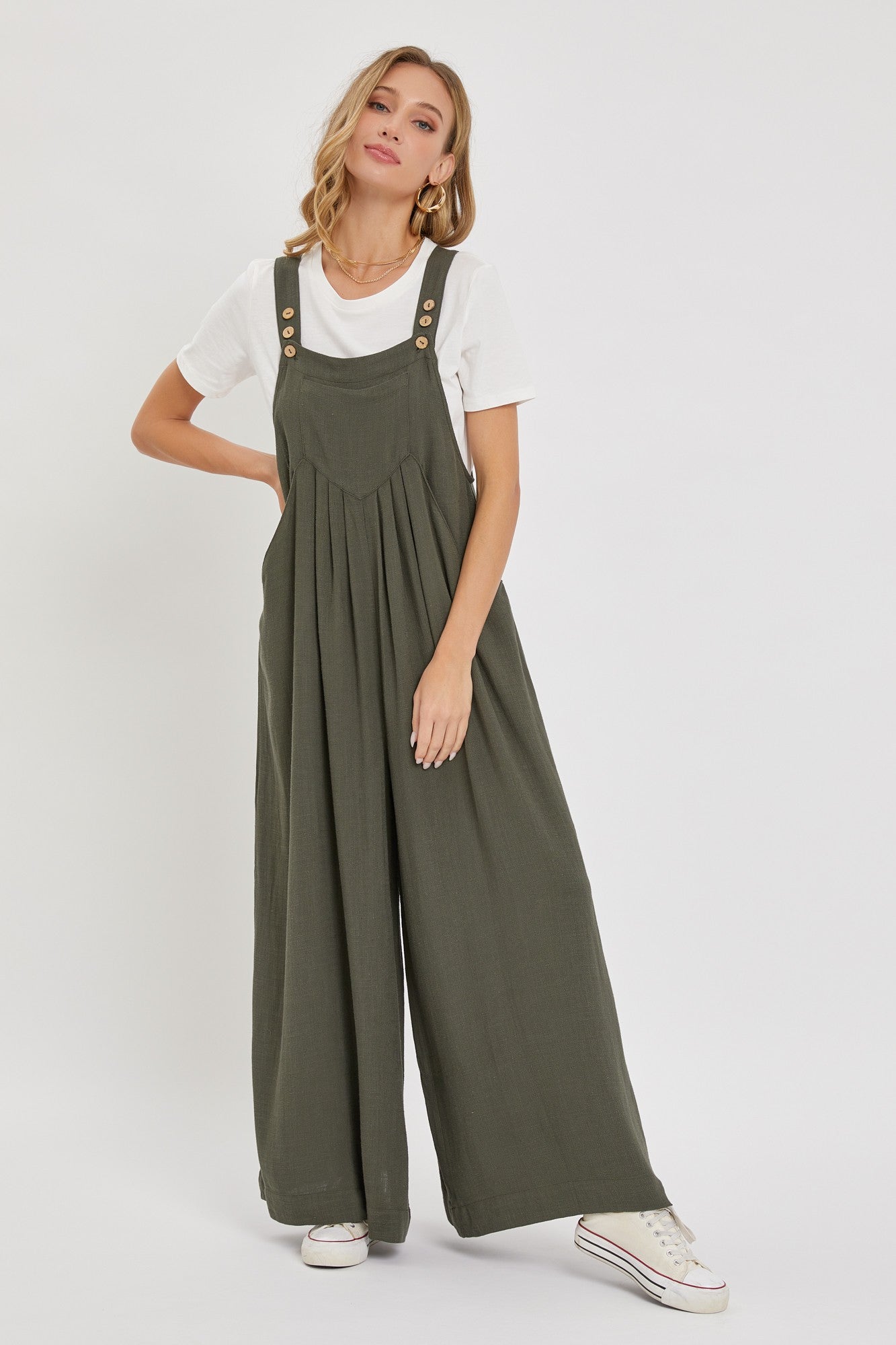 Olive Overall Jumpsuit