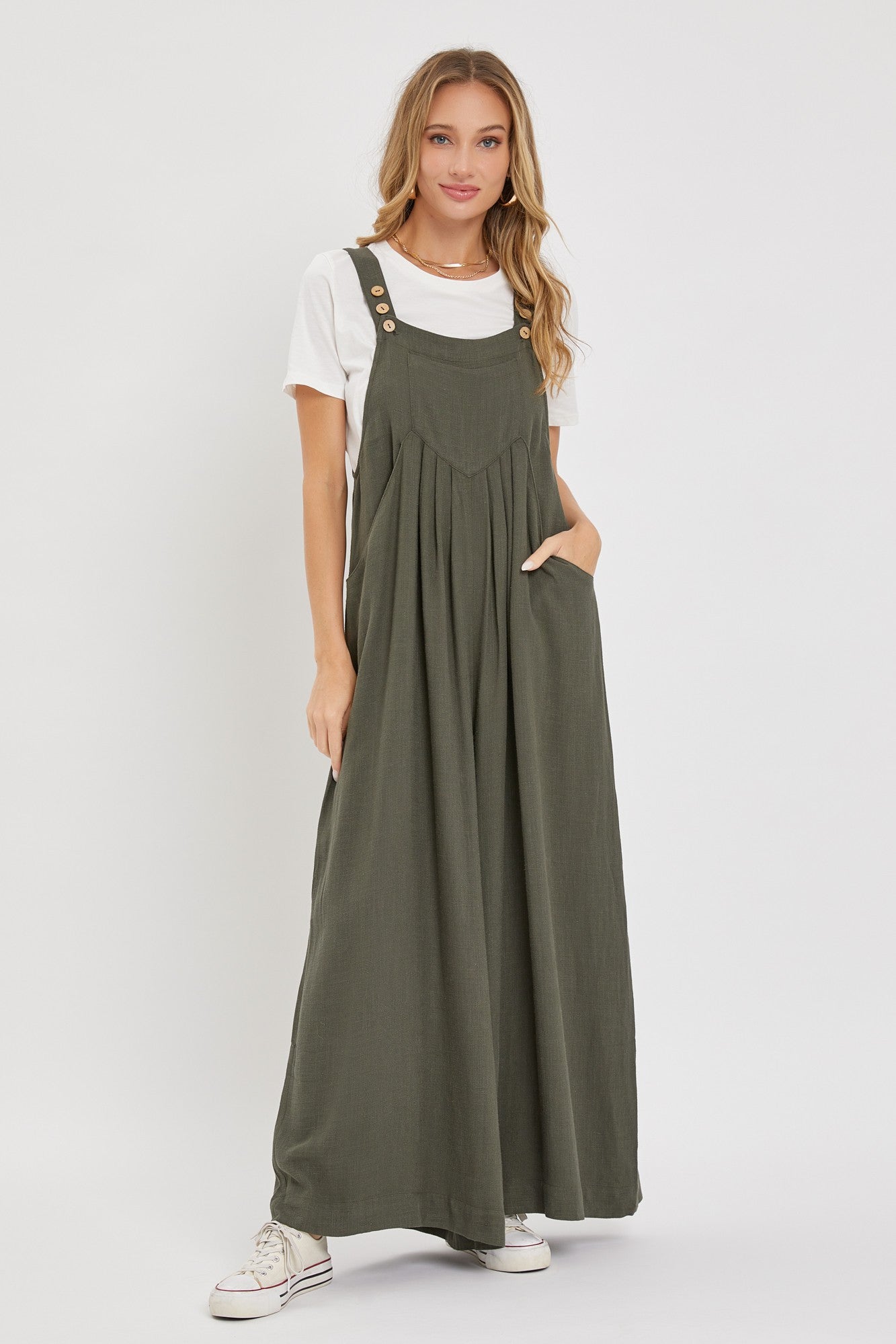 Olive Overall Jumpsuit