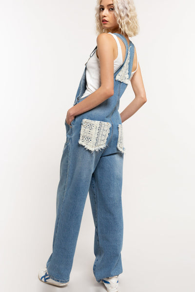 Lace Patch Overalls