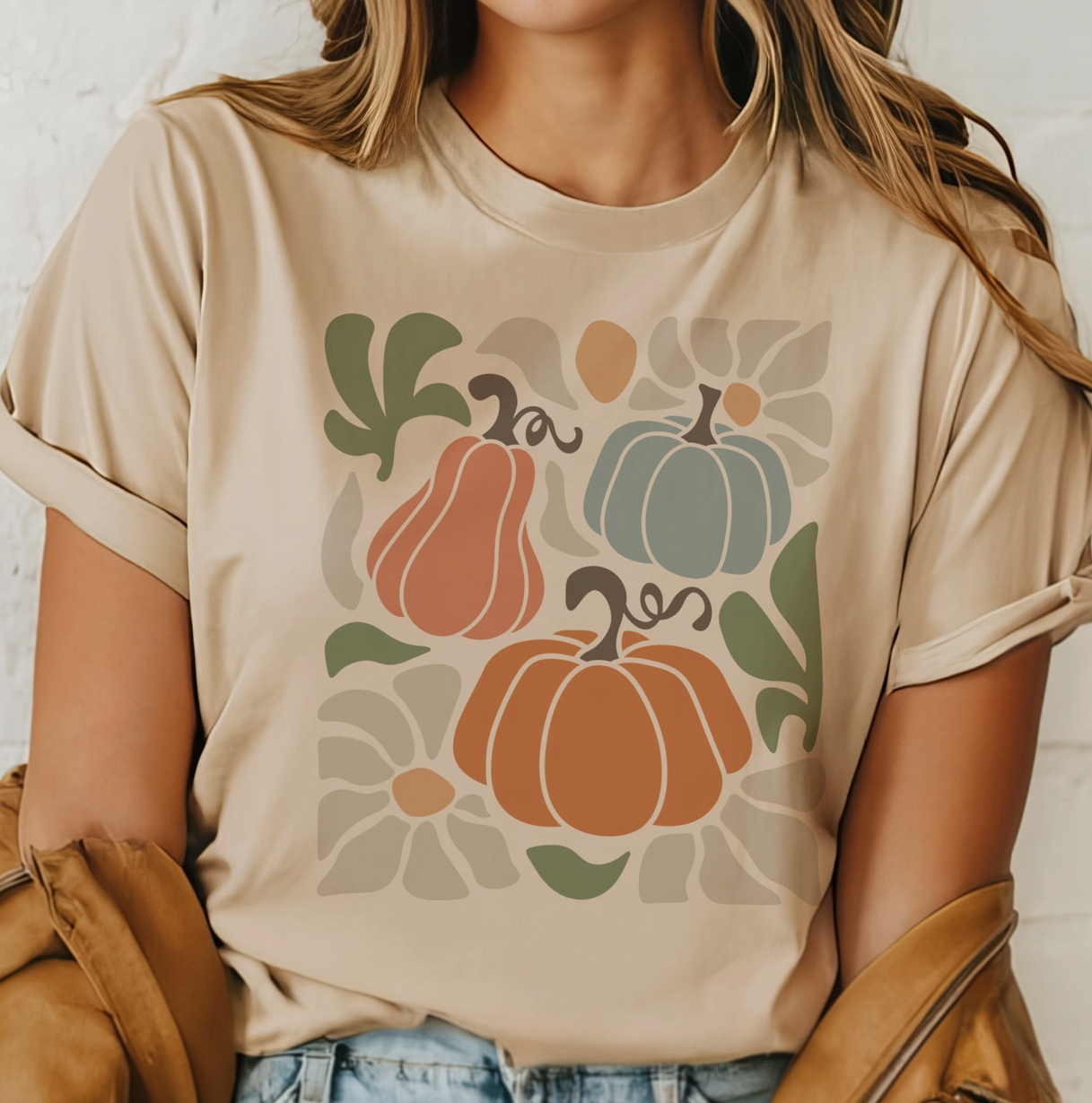 Pumpkin Boho Abstract T-Shirt