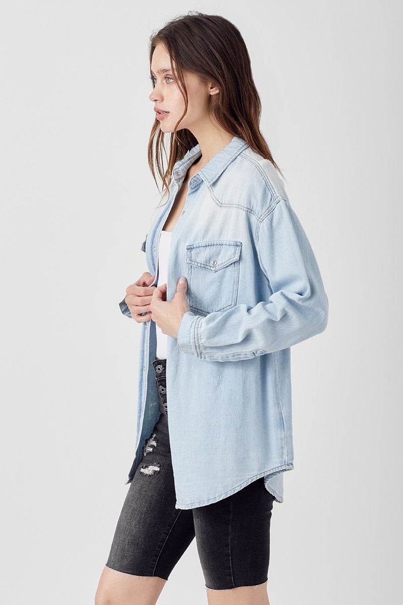 Risen Button Down Denim Shirt