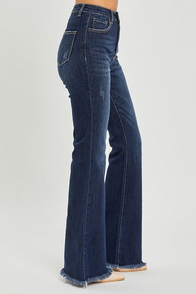 Risen High Rise Vintage Frayed Hem Flares