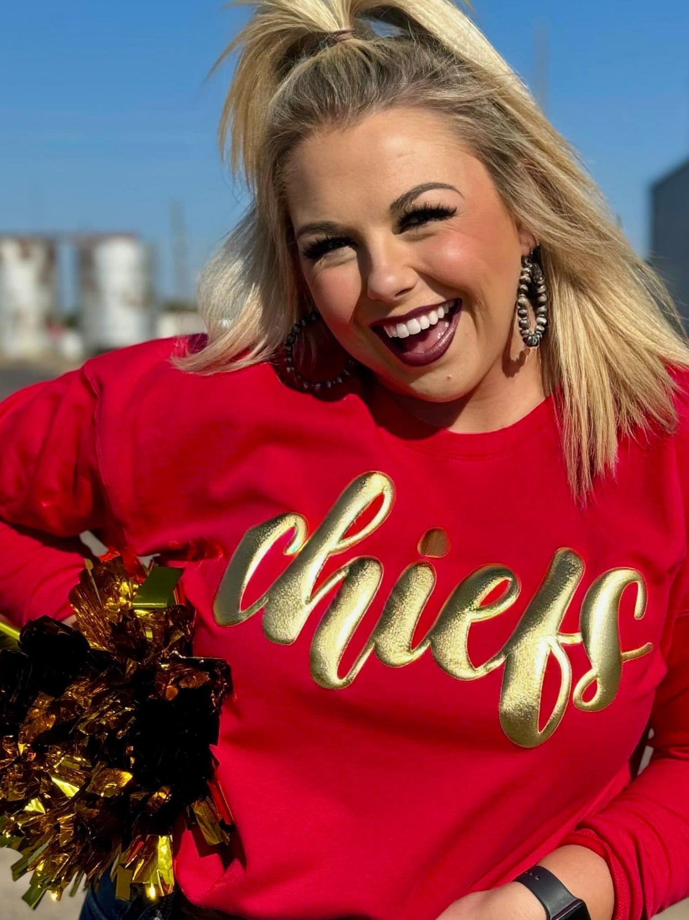 Chiefs Metallic Puff Sweatshirt