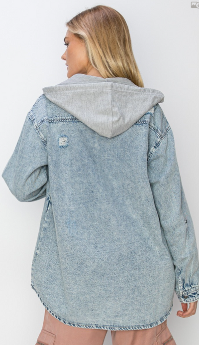 Risen Light Wash Zip Up