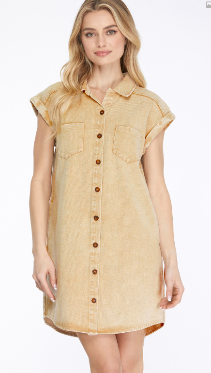 Taupe Pocket Detail Dress