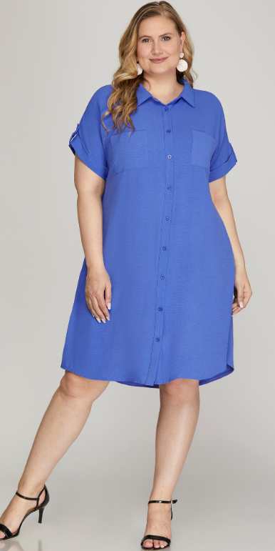 Button Down Woven Dress