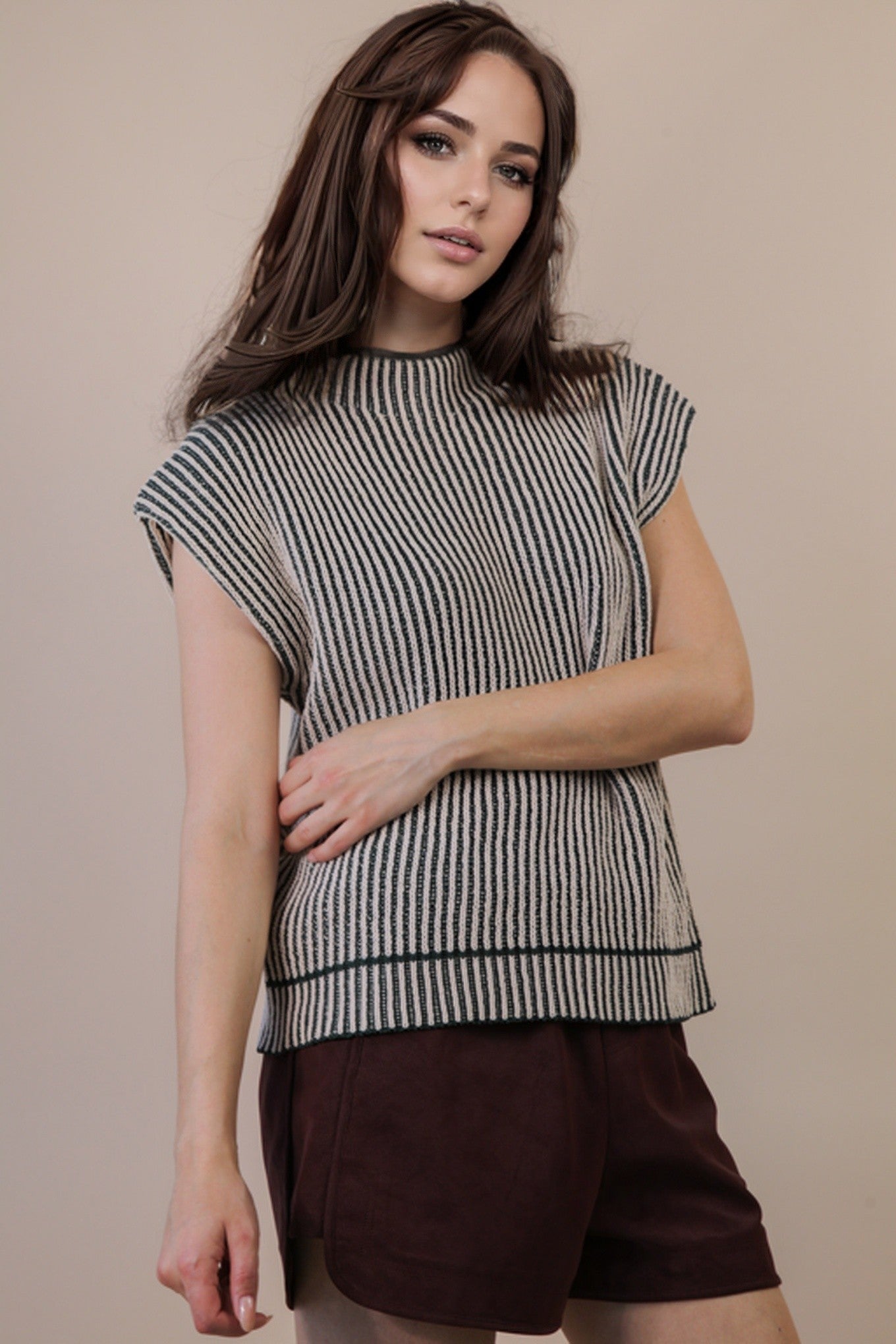 Two Tone Knit Sweater