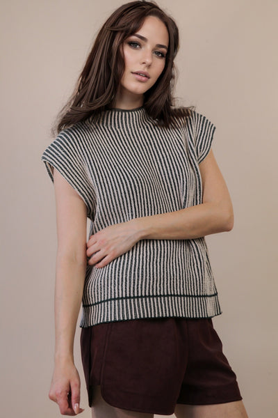 Two Tone Knit Sweater