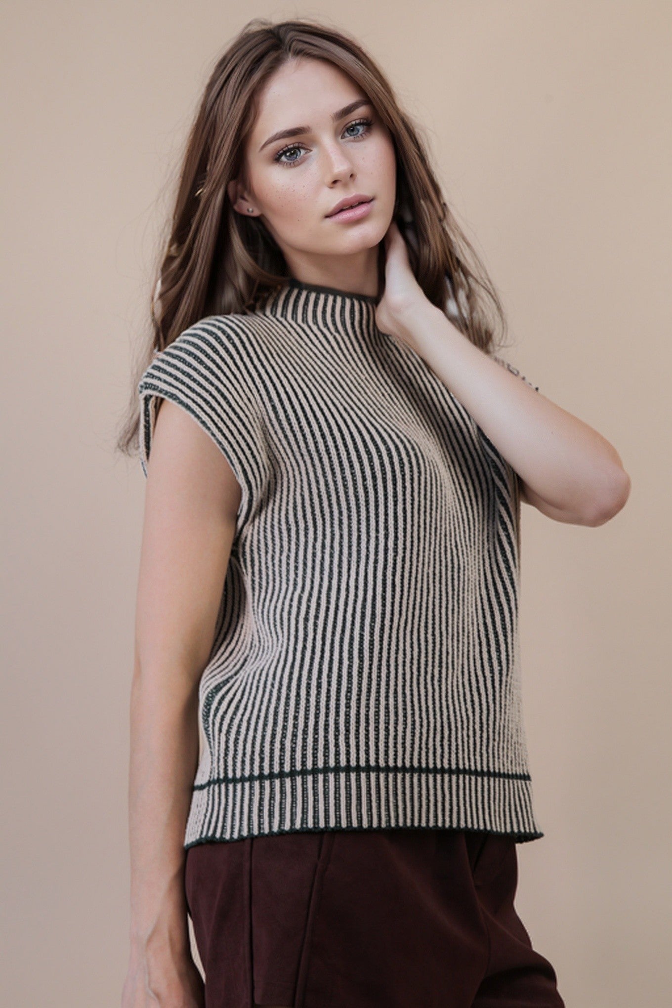 Two Tone Knit Sweater