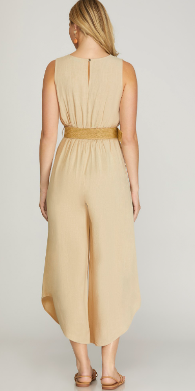 Sleeveless Woven Jumpsuit