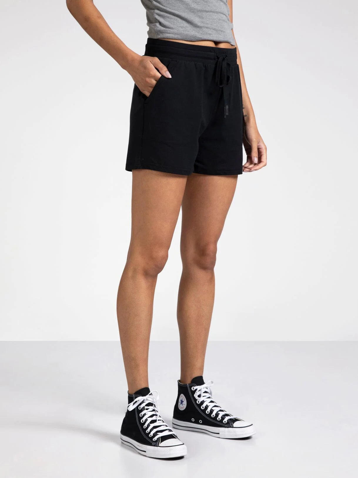 Black Drawstring Shorts