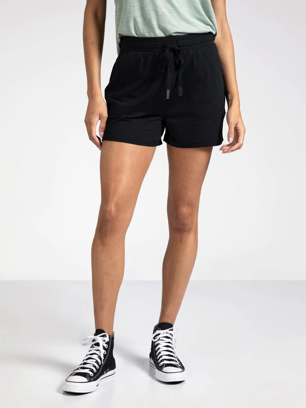 Black Drawstring Shorts