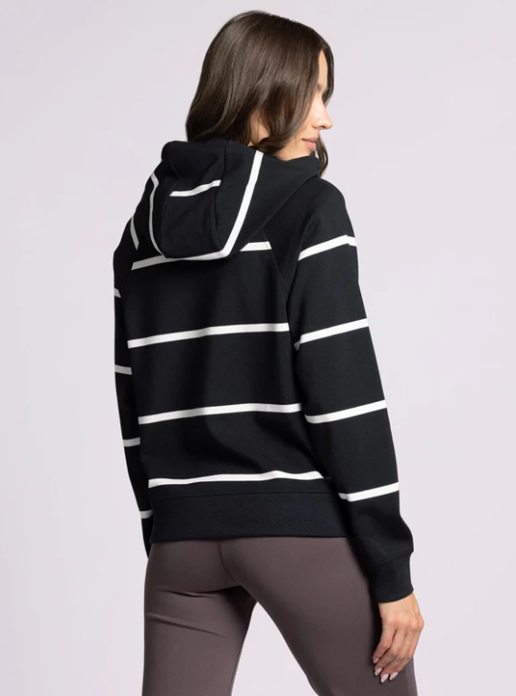 Turner Hoodie Taupe Black Stripe