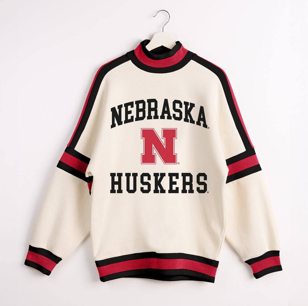 Nebraska Cornhuskers Colorblock Turtleneck