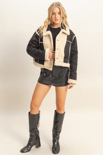 Sherpa Reversible Suede Jacket