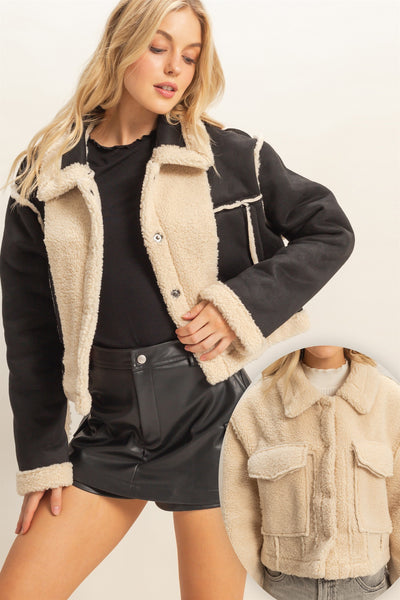 Sherpa Reversible Suede Jacket