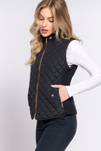Quilted Two Tone Vest