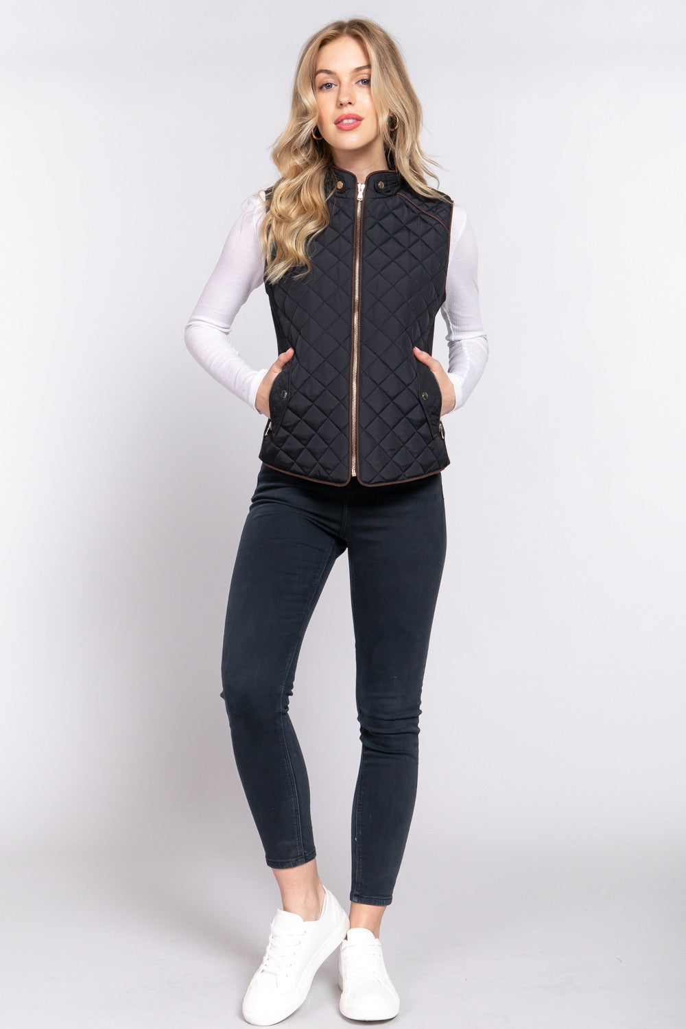 Quilted Two Tone Vest
